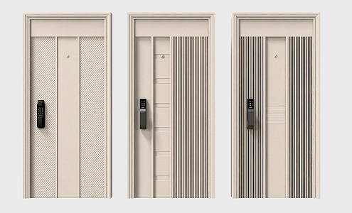 Modern security door entry security door 3d model