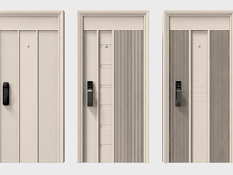 Modern security door entry security door 3d model