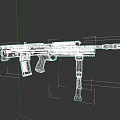 Modern Tactical Rifle With Detachable Magazine Ergonomic Grip And Adjustable Stock