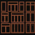 Lattice Window Hollow Lattice Carved Window Partition Antique Window Hollow Window 3d model