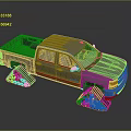 Silver Double Cab Pickup Truck Equipped With Heavy Duty Tracks For Off Road Use