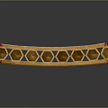 Traditional Bamboo Pan Flute With Yellow Pipes Red Straps And Decorative Band
