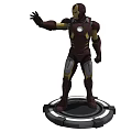 Iron Man Game and Movie Character 3D Model in Standing Pose with Circular Base