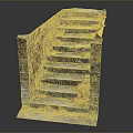 Rustic Stone Staircase With Moss Covered Steps And Stone Side Walls