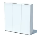 Practical Modern White Storage Cabinet With Multiple Doors For Home Organization