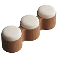 Middle Ancient Style Sofa Stool Low Stool Bench 3d model