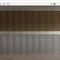 Public Community Mailboxes With Double Rows Of Numbered Metal Storage Compartments 3d model
