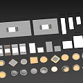 Various Square Round Ceiling Lights With 600x300 300x300 Aluminum Panels Bathroom Heater And Downlights