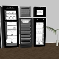 Modern intelligent disinfection cabinet bowls intelligent appliances 3d model