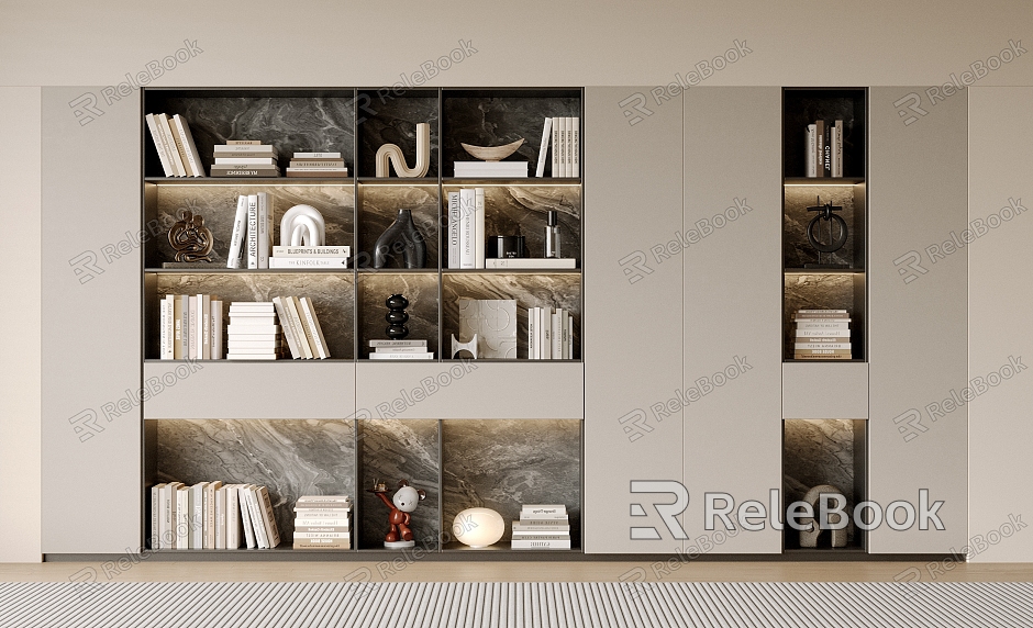 Bookcase Bookshelf Display Cabinet Book Ornaments Multifunctional Decorative Cabinet Combination Bookcase Open Bookcase model