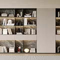 Bookcase Bookshelf Display Cabinet Book Ornaments Multifunctional Decorative Cabinet Combination Bookcase Open Bookcase 3d model