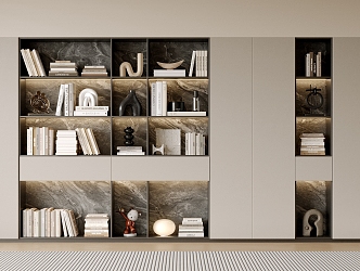 Bookcase Bookshelf Display Cabinet Book Ornaments Multifunctional Decorative Cabinet Combination Bookcase Open Bookcase 3d model