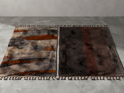 Modern Square Carpet 3d model