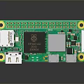 Raspberry Pi Single Board Computer Green Circuit Board With USB HDMI Ports And Processor Chip 3d model