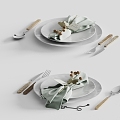 HERMES Modern Tableware Plate 3d model