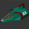 Green And Red Futuristic Model With Aerodynamic Design And Number 33