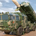 Military Functional Vehicle with Camouflage Paint And Multi Wheeled Launching Missile System