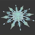 Snowflake Shaped Plant With Delicate White Petals And Intricate Design Structure