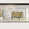 ZIR BANK Service Hall Modern Bright Interior With Counters Self Service Machines and Seating Areas