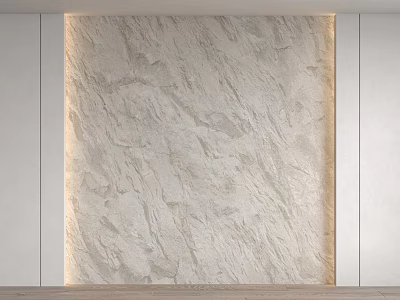 Modern Marble Background Wall With Textured Surface And Soft Interior Lighting 3d model
