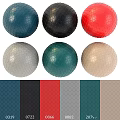 Textured Ball Components In Various Colors With Matching Color Swatches And Textured Design