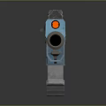 Blue Sci Fi Mechanical Weapon With Textured Design And Details 3d model
