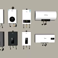 Collection Of Modern Household Water Heaters With Various Styles And Wall Mounted Design