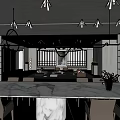 Modern Rest Area Water Bar Rest Area Negotiation Area Sofa 3d model
