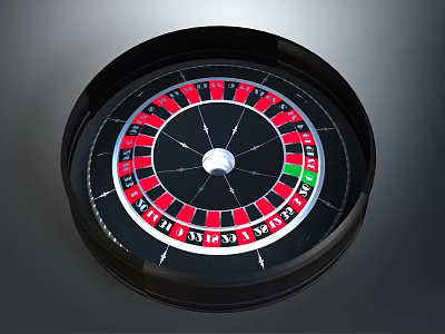 Modern Decorative Roulette Wheel For Home Living Room Decoration Accessory Piece 3d model