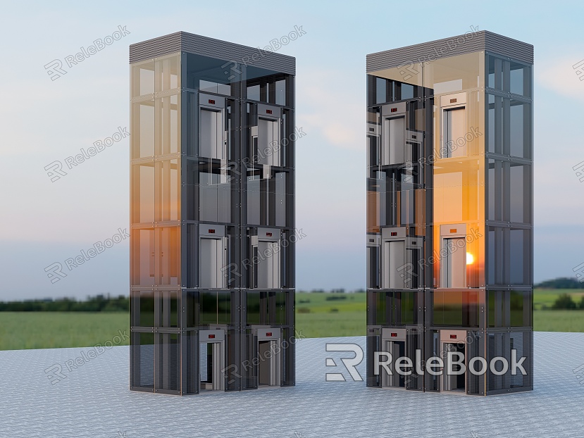 Helicopter Elevator Sightseeing Elevator Outdoor Elevator Home Elevator model