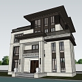 Modern Single-Family Villa Country House Homestay Villa Country Villa 3d model