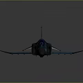 Dark Blue Military Fighter Jet With Sleek Body And Number 718 Design