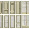 Light Color Swing Doors With Various Designs And Glass Panel Options