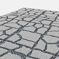 Garden Ornament Featuring Gray Stone Slabs With Pebble Filled Gaps In Irregular Pattern 3d model