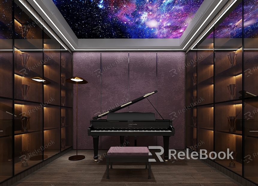 Modern Piano Room Star Top Piano Room model