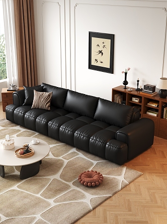 French Retro Multiplayer Sofa 3d model