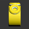 Shiny Golden Metallic Ring With Glossy Loop Designs And Reflective Surface