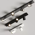 Modern Black And White Track Mounted Adjustable LED Downlights And Spotlights For Home Lighting