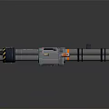 Futuristic Sci Fi Weapon With Metallic Body And Detailed Mechanical Components