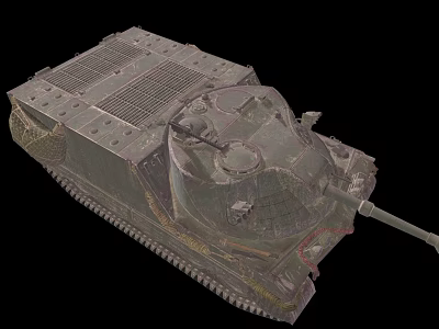 Military Tank Vehicle With Heavy Armor Tracks And Main Cannon Design 3d model