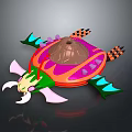 Futuristic Colorful Spacecraft Design With Cosmic Exploration Elements And Vibrant Aerodynamic Structure