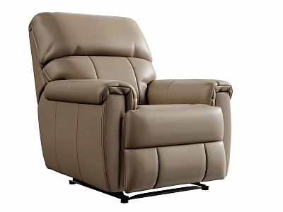 Ergonomic Beige Leather Massage Chair with Modern Design and Comfortable Supportive Features 3d model