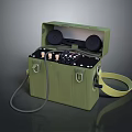 Green Military Weapon Equipment Portable Case With Strap And Control Buttons