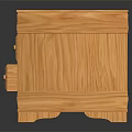 Natural Wooden Nightstand With Two Drawers And Simple Design Drawer Handles