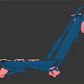 Blue Makeup Palette with Multiple Colored Eyeshadows and Pink Flower Decorations Included Small Brush