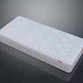 Comfortable Mattress With Wave Pattern Design White Surface And Gray Border Details