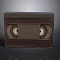 Vintage Brown VHS Tape With Spools And Blank Label As Retro Household Item