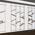 Modern Bookshelf Acrylic Bookshelf 3d model