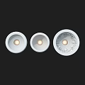 White Downlights with Simple Design and Decorative Patterned Trim Options 3d model