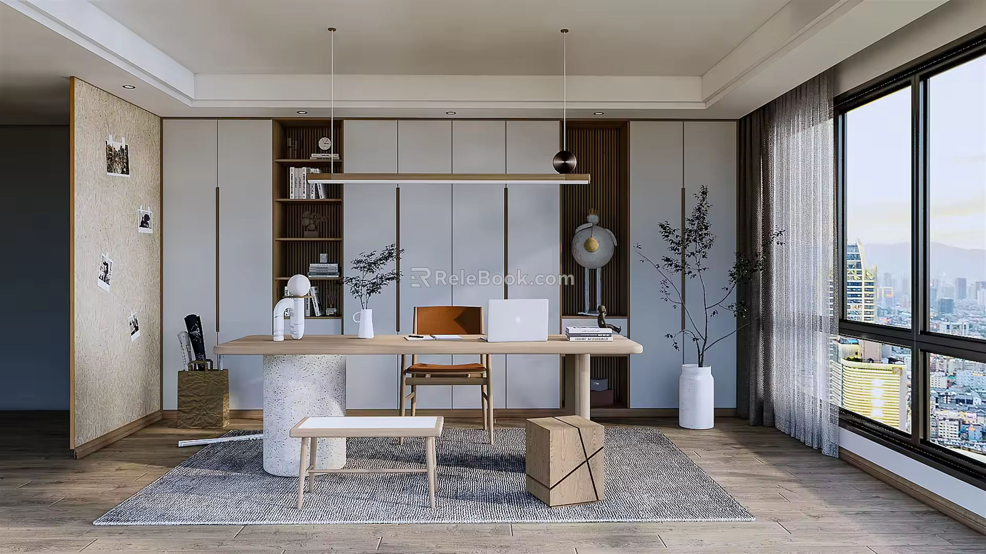 Modern study 3d model